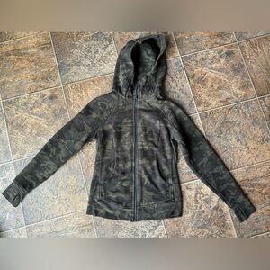 Lululemon Athletica Full Zip Camo Scuba Hoodie Jacket, Women’s Size 6